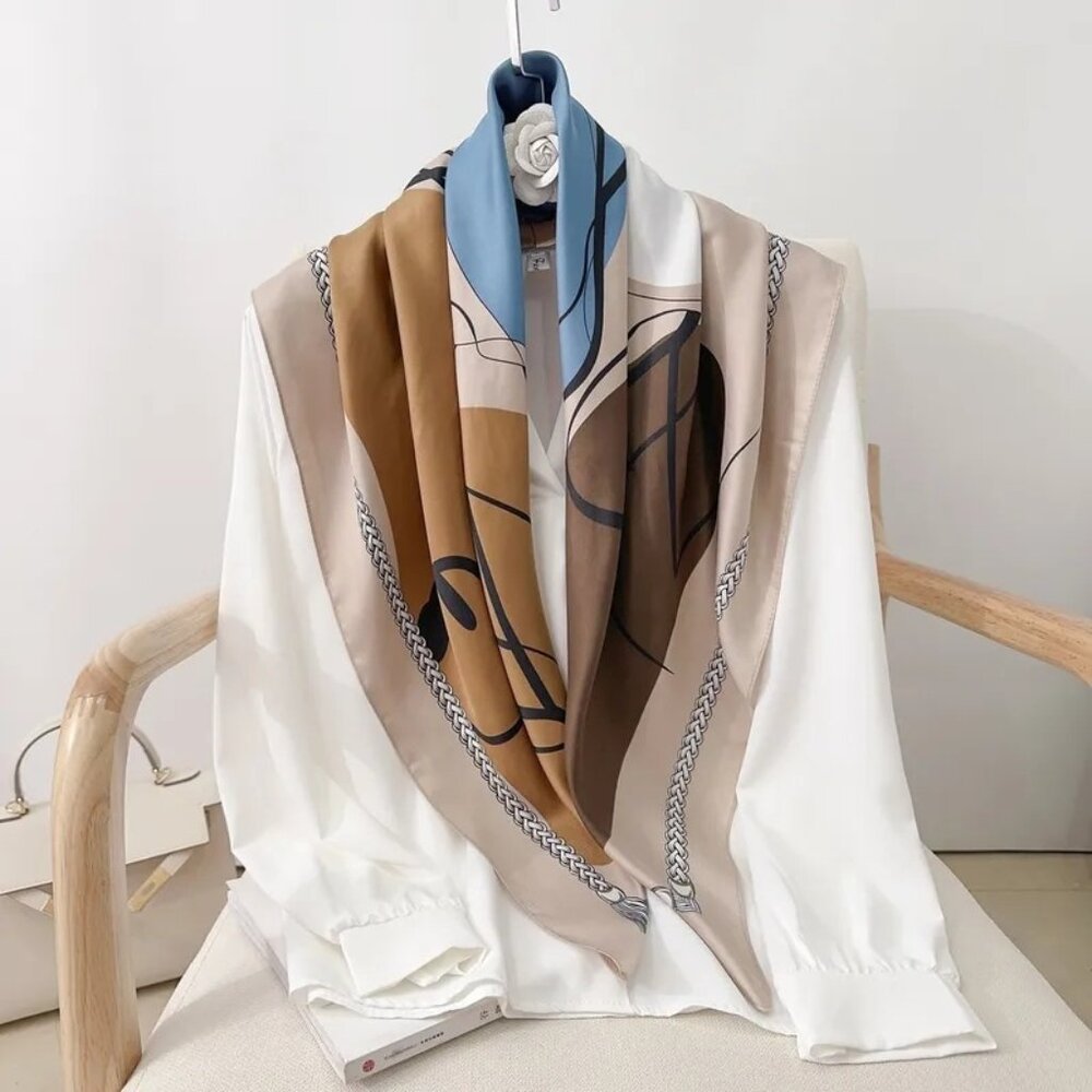 2/$30 NEW Colorful Painted Minimalist Contemporary Silky Fashion Scarf